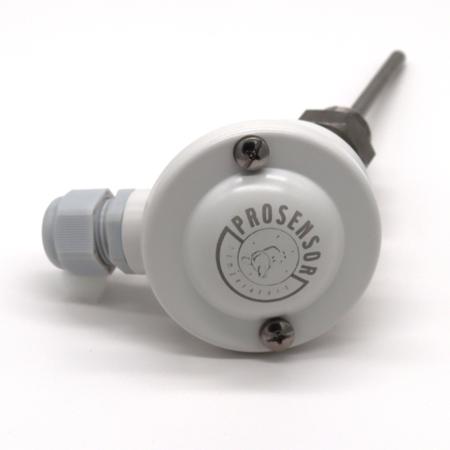 BOSI1001-8 Prosensor PT100 Temperature Probe, 8mm Dia, 100mm Long, 3 Wire, G1/2, Class A +450°C Max