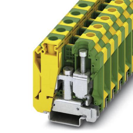 3074143 Phoenix Contact  USLKG 35 N Series Green, Yellow, 10 → 35mm², Single-Level, Screw Termination