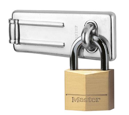 140703EURD Master Lock Padlock Weatherproof Brass Padlock, Keyed Alike, 9mm Shackle, 40mm Body