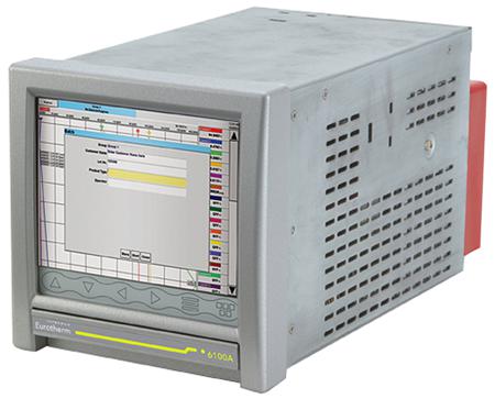 6100A/U18/PANEL/NOLCK/06GROUP/BATCH Eurotherm 6100A, 18 Input Channels, 3 Output Channels, Paperless Chart Recorder Measures Current, Millivolt,