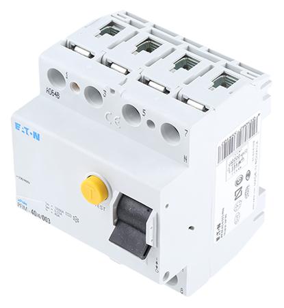 235410 PFIM-40/4/003-MW Eaton RCCB, 40A, 3+N Pole, 30mA, Type AC