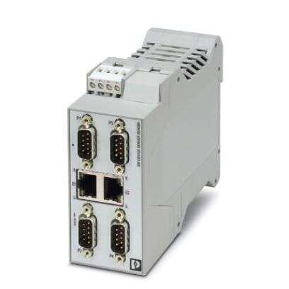 2702771 Phoenix Contact Serial Device Server, 2 Ethernet Port, 4 Serial Port, RS232, RS422, RS485 Interface