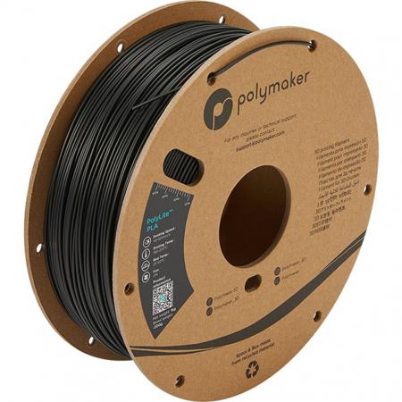 PA02037 Polymaker 1.75mm Black PLA 3D Printer Filament, 3kg