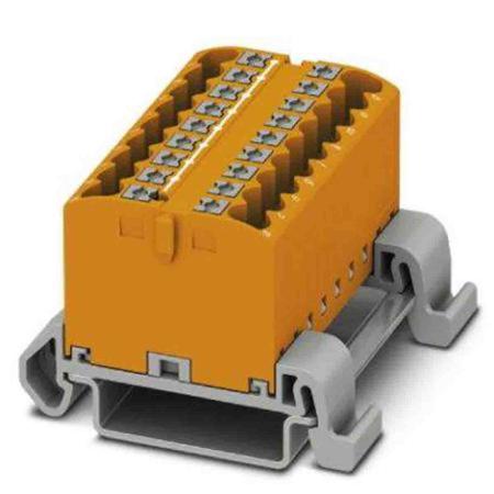 3273194 Phoenix Contact Distribution Block, 18 Way, 4mm², 24A, 690 V, Orange