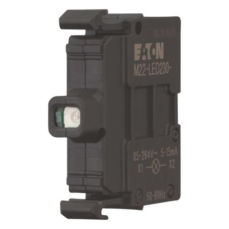 78639224-M22-L-R-M22-A-M22-LED230-R Eaton Pilot Light, 22mm Cutout