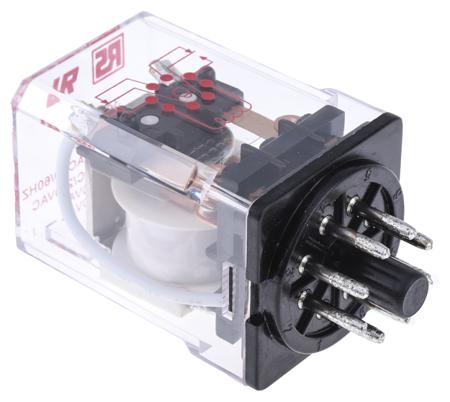 348-778 RS Pro DPDT Non-Latching Relay Plug In, 115V ac Coil, 10 A General Purpose Relay