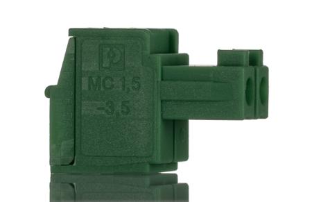 1840366 Phoenix Contact, 3.5mm Pitch, MC 1.5/ 2-ST-3.5, 2 Way, , Pluggable Terminal Block, Plug, Cable Mount, Screw