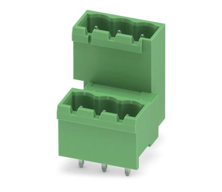 1845345 Phoenix Contact, 5.08mm Pitch, MDSTBVA 2.5/ 3-G-5.08, 3 Way, Pluggable Terminal Block, Header, Solder Termination,
