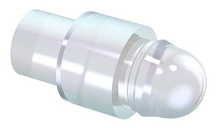 1265.1001  MENTOR, Rear Panel Mount LED Light Pipe, Clear Dome Lens