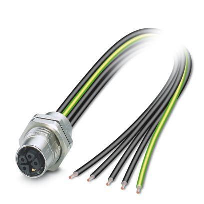 1238540 Phoenix Contact Circular Connector, 5 Contacts, Plug-In, M12 Connector, Socket, Female, IP65, IP67, SACC Series