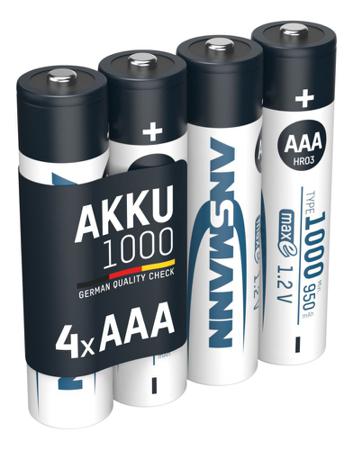 5030882 Ansmann NiMH Precharged AAA Rechargeable Battery, 1000mAh