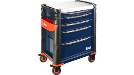 415HB SAM 5 Drawer Stainless Steel (Top) Wheeled Drawer
