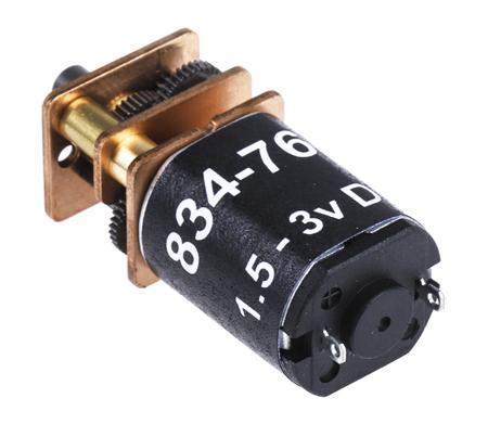 834-7647 RS PRO Brushed Geared DC Geared Motor, 0.58 W, 3 V dc, 9 Ncm, 45 rpm, 3mm Shaft Diameter