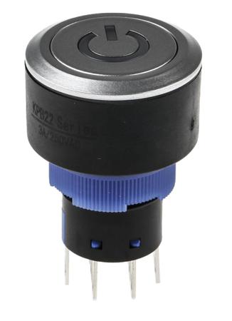 175-8395 2 Poles + Momentary + Green LED 24V