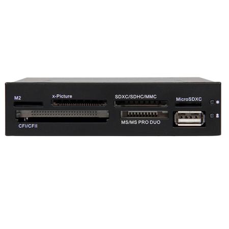 35FCREADBK3 Startech 7 port USB 2.0 Internal Memory Card Reader for Compact Flash Type I, HC-MMC, HS-MMC, HS-MS, Memory Stick Duo,