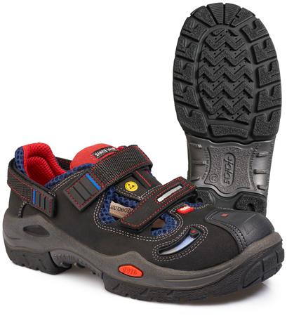 3820R-42 Jalas 3820R Unisex Black, Blue, Red Aluminium Toe Capped Safety Shoes, UK 8, EU 42
