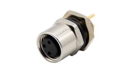 RND-205-01129 RND Connector, 3 Contacts, Panel Mount, M8 Connector, Socket, Female, IP67, RND 205 Series