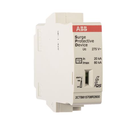 2CTB815708R2600 ABB, OVR 275 V Maximum Voltage Rating 80kA Maximum Surge Current Surge Protection Device, DIN Rail