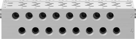 VABM-L1-10HW-G18-8-GR Festo 8 stations G 1/8 Manifold Base, Aluminium Alloy 1/8 in G
