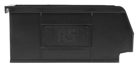 909-6906 RS Pro Black Plastic Stackable Storage Bin, 75mm x 100mm x 165mm