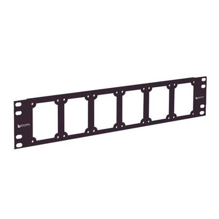 UPR35-6B L-Com Black Steel Rack Panel, 2U, 482.6 x 44.5mm