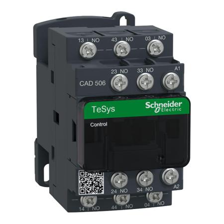 CAD506F7 Schneider Electric Control Relay - 1 NO + 1 NC, 10 A Contact Rating, 110 V, TeSys