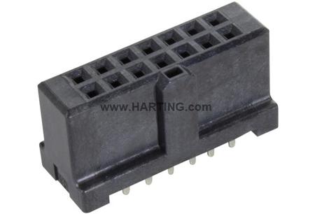 09195146824741 HARTING 09195 Series Straight PCB PCB Header, 14 Contact(s), 2.54 mm Pitch, 2 Row, Shrouded