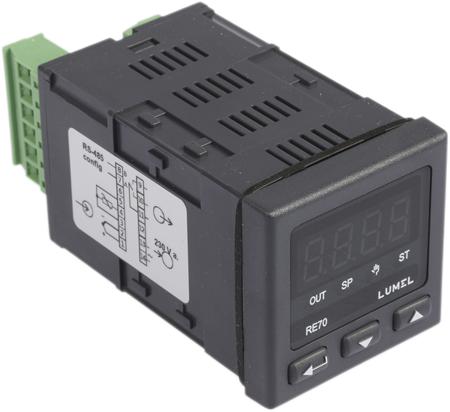 RE70-00E0 Lumel RE70 Panel Mount PID Temperature Controller, 48 x 48mm 1 Input, 1 Output Relay, 230 V ac Supply Voltage