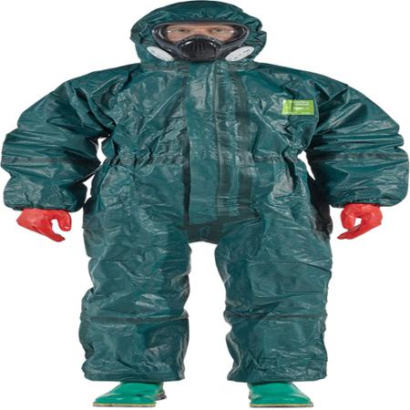 GR40T-00122-04 Ansell Green Coverall, EN 1073-2, EN 1149-5, EN 14126, L