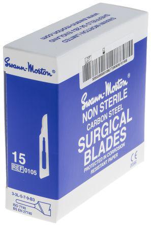0105 No.15 Carbon Steel Scalpel Blade