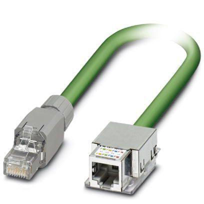 1416173 Phoenix Contact Cat5e Cat5e Cable, Shielded Shield, Green, 2m