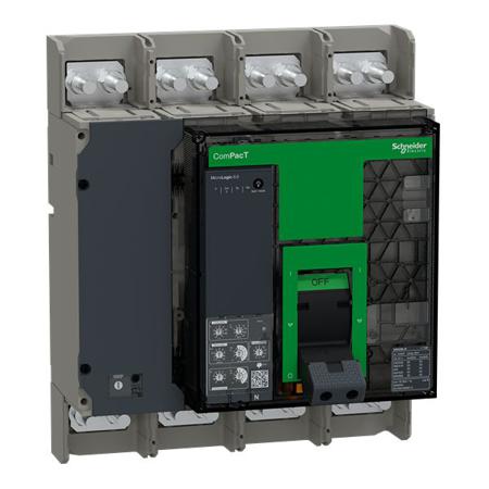 C125N460FM Schneider Electric, ComPacT MCCB 4P 1.25kA, Breaking Capacity 30 kA, Fixed Mount