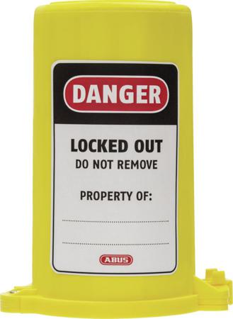 00449 ABUS Red 1-Lock Polypropylene Cylinder Valve Lockouts, 9mm Shackle