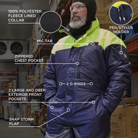 41243 Ergodyne Navy Reusable Coverall, M