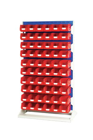 16917232-11V Bott Steel Louvre Panel Storage Unit, 550mm x 1000mm x 1775mm, Blue