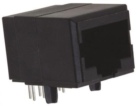 5558065-1 TE Connectivity Cat3 10P10C Way Right Angle Through Hole Unshielded RJ45 Connector Female