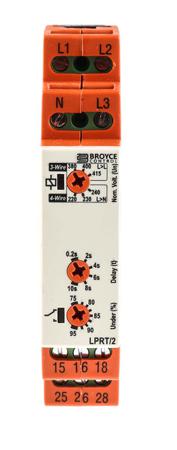 LPRT/2 400V Broyce Control Phase, Voltage Monitoring Relay, 3 Phase, DPDT, 243 → 540 V, DIN Rail