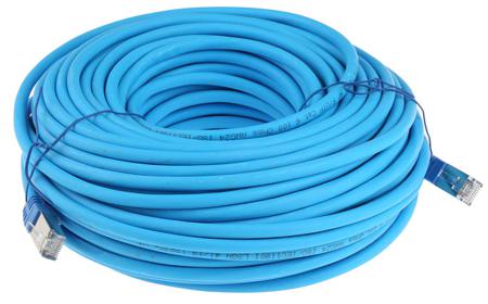 791-7047 30m Straight Through Cat6 Cable Assembly, FTP Blue LSZH