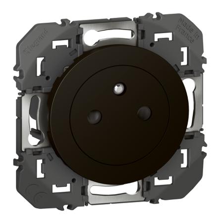 600535 Legrand 6005 Black Plug Socket, 2 Poles, 16A, Indoor Use