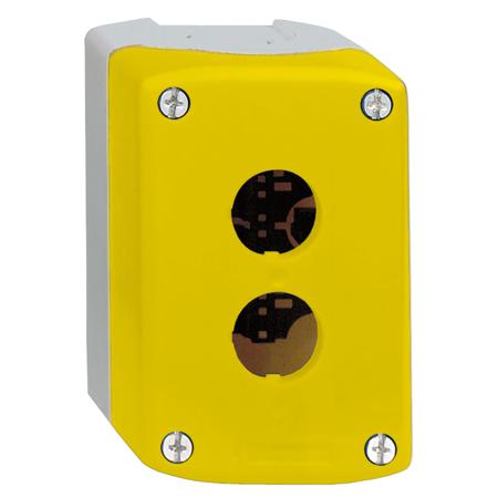 XALK02 Schneider Electric XAL Push Button Enclosure, 2 Hole Yellow, 22mm diameter None Plastic
