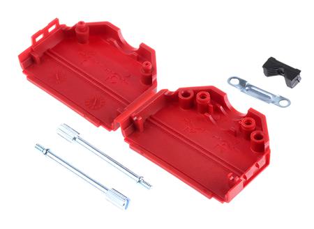 MHDPPK25-R-K MH Connectors MHDPPK-SLIM Series Polyamide D Sub Backshell, 25 Way, Strain Relief