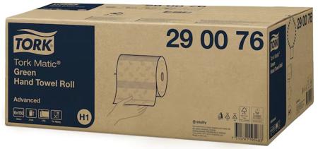 290076 Tork Matic Green Hand Towel Roll Advanced Rolled Green Paper Towel 150 m x 210 mm (Roll) 2 ply, 1 (Roll) Sheets