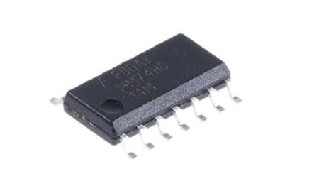 MM74HC14MX onsemi  Hex Schmitt Trigger CMOS Inverter, 14-Pin SOIC