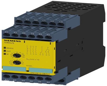 3TK2810-0BA01 Siemens Standstill Monitoring Relay, 3PDT, Snap-On Rail Mount