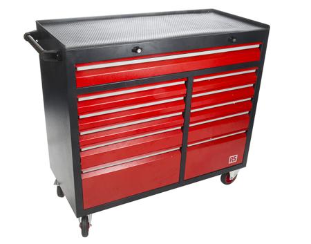 833-5916 RS Pro 11 drawer Wheeled Steel Cabinet , 985mm x 450mm x 1085mm