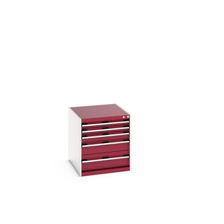 40027007-24V Bott 5 Cabinet, Steel, 700mm x 750mm x 650mm, Red