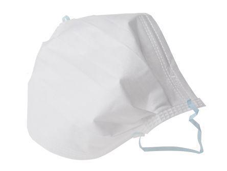 829-5265 RS Pro Cleanroom Combined Polymer Face Mask, White - Pack of 100