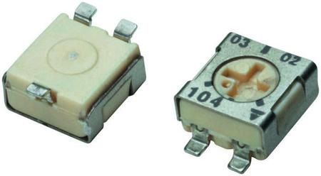 TS53YJ502MR10 Vishay TS53YJ Series SMD Trimmer Resistor with J-Hook Terminations, 5kΩ ±20% 0.25W ±100ppm/°C Top Adjust