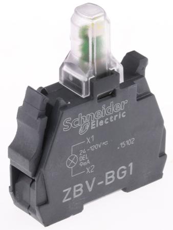 ZBVBG1 Schneider Electric Harmony XB Series Light Block, 24 → 120V, White Light