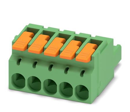1110584 Phoenix Contact, 5.08mm Pitch, 5 Way, , Pluggable Terminal Block, Plug, Cable Mount, Push-In Termination,